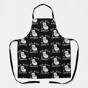 Big Nick Energy Funny Xmas Fat Santa Claus Saint  Apron