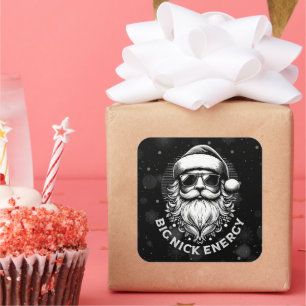 Big Nick Energy Santa Funny Christmas Xmas Holiday Square Sticker