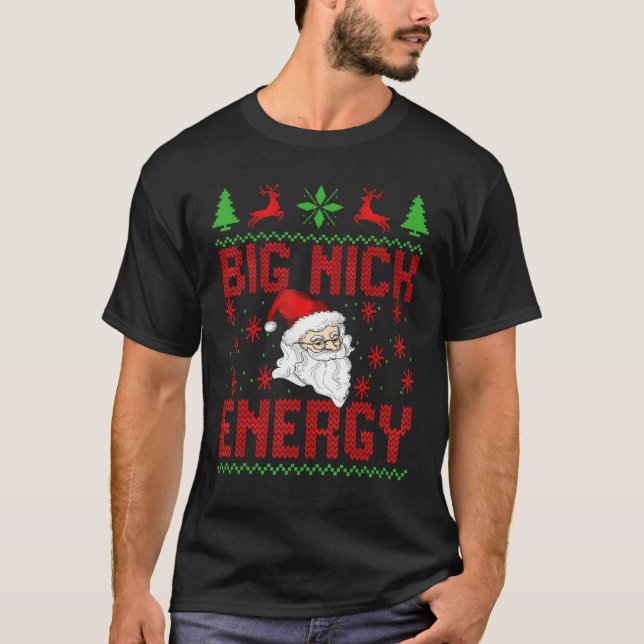 Big Nick Energy ugly Christmas Sweater Festival Co (Front)