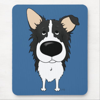 Big Nose Border Collie Mouse Mat