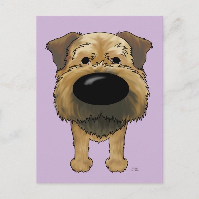 Big Nose Border Terrier Postcard (Front)