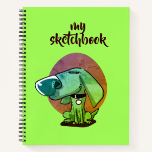 big nose funny dog cartoon notebook