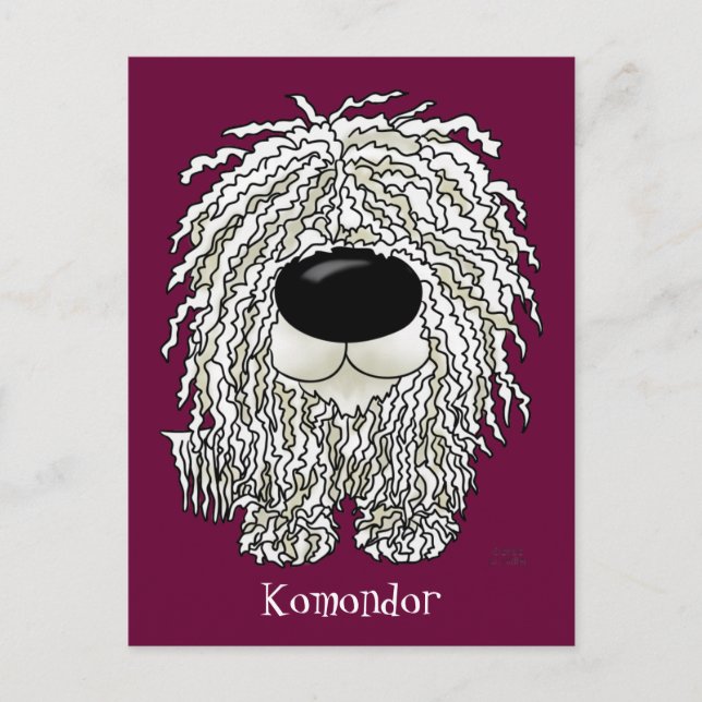 Big Nose Komondor Postcard (Front)