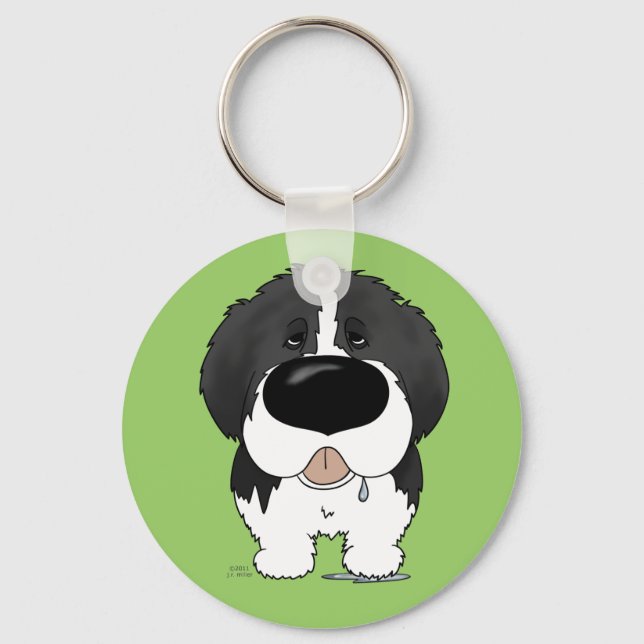 Big Nose Newfoundland Key Ring (Front)