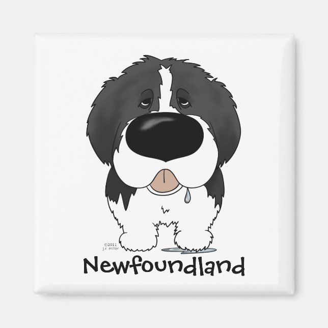 Big Nose Newfoundland Magnet (Front)
