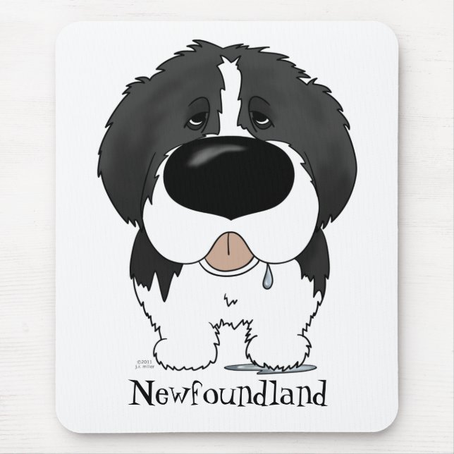 Big Nose Newfoundland Mouse Mat (Front)