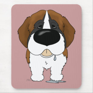 Big Nose Saint Bernard Mouse Mat
