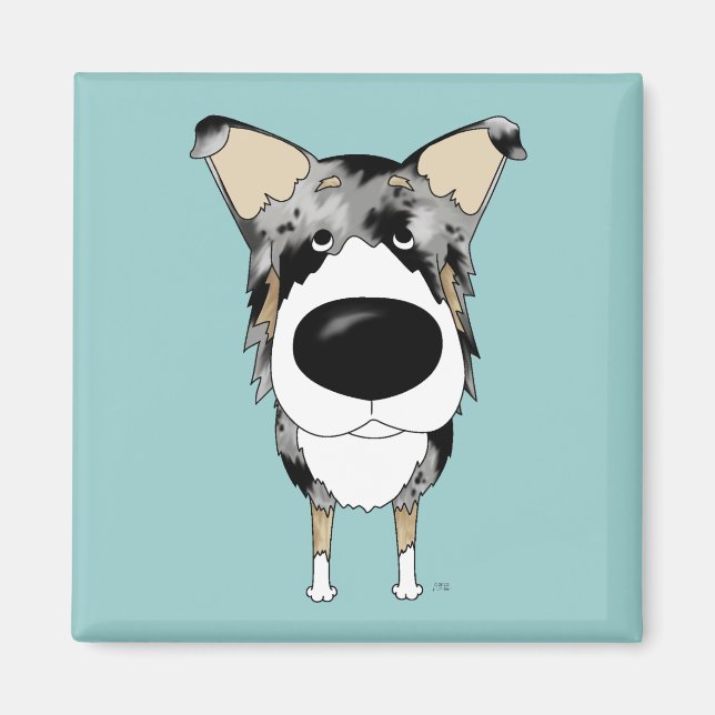 Big Nose Smooth Collie Magnet (Front)