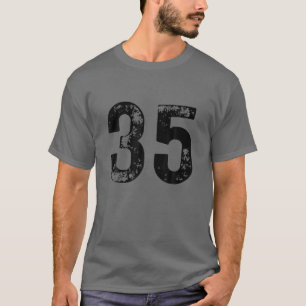 Big Number 35 For 35Th Birthday Thirty Five Years T-Shirt