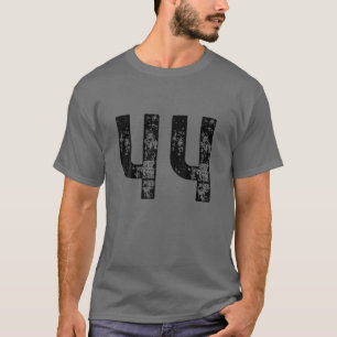 Big Number 44 For 44Th Birthday Forty Four Years O T-Shirt