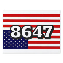 Big Number American Flag