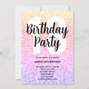 Big Number Mandala Birthday Party Invitation
