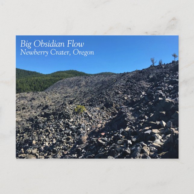 Big Obsidian Flow, Oregon Postcard (Front)