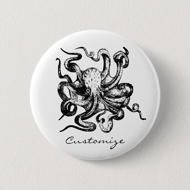 Big octopus Thunder_Cove 6 Cm Round Badge (Front)