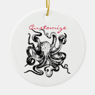 Big octopus Thunder_Cove Ceramic Tree Decoration