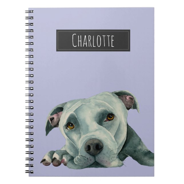 Big Ol' Head - Dog Painting | Add Your Name Notebook (Front)