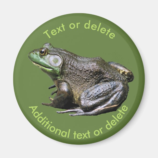 Big Old Bullfrog Animal Nature Personalized Magnet (Front)