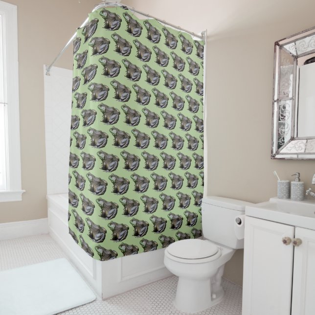 Big Old Bullfrog Animal Nature  Shower Curtain (In Situ)