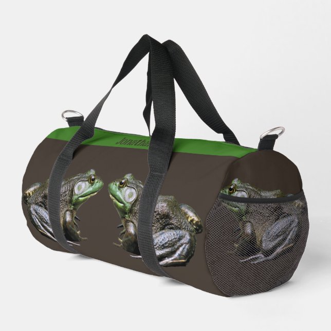 Big Old Bullfrog Animal Personalised Duffle Bag (Right Corner)