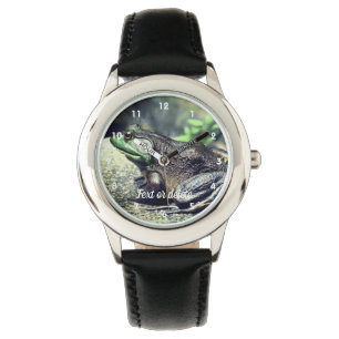 Big Old Bullfrog On Rock Personalised  Watch