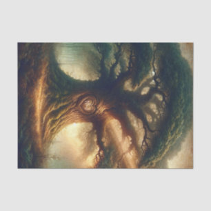 Big Old Oak Tree Enchanted Rustic Forest Wedding Tissue Paper