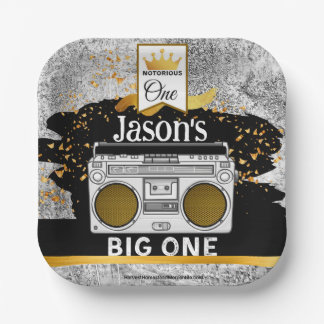 BIG ONE 1st Birthday Boombox Cake Plates