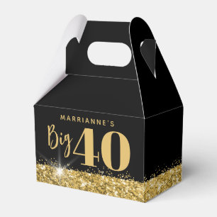 Big One Custom Age Black Gold Personalized Favour Box