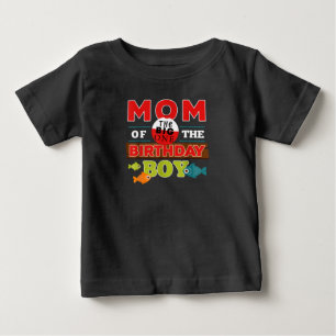 Big One Fishing Theme Mum of the Birthday Baby T-Shirt