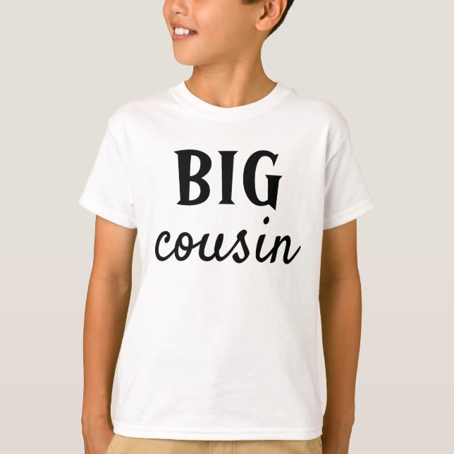 BIG or LIL, Brother sister cousin personalised T-Shirt (Front)