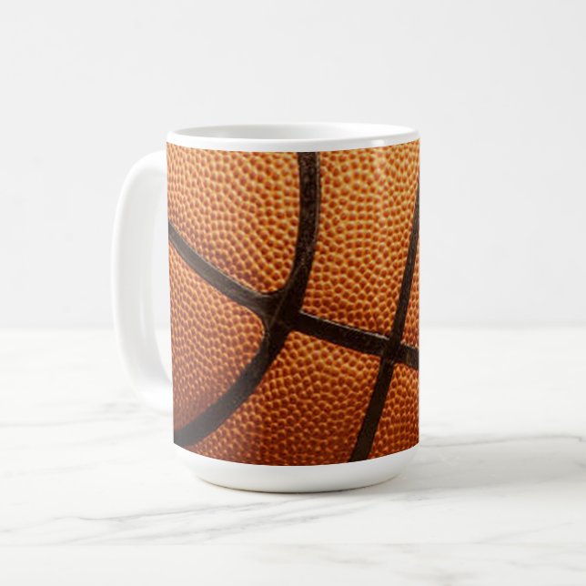 Big Orange Basketball, Coffee Mug (Front Left)