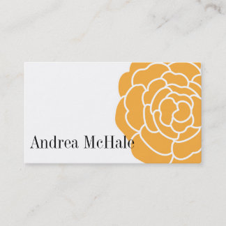 Big Orange Flower Stylish Business Card