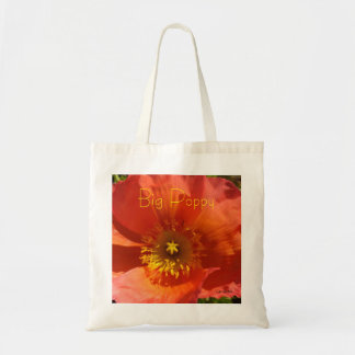 Big Orange Poppy Tote Bag