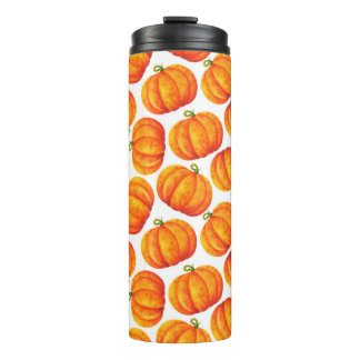 Big orange pumpkin. Simple print with watercolor i Thermal Tumbler