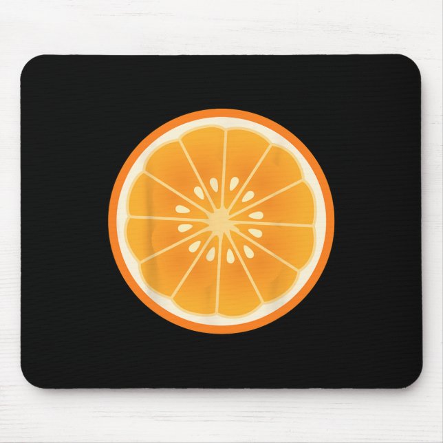 Big Orange Sliced Costume Cute Easy Fruit Hallowee Mouse Mat (Front)