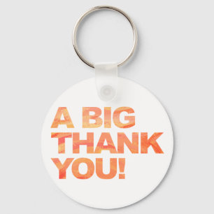Big Orange Thank You Key Ring