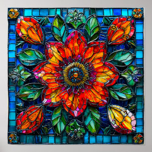 🌸 Big Ornate Floral Ornament Elegant Decorative Poster