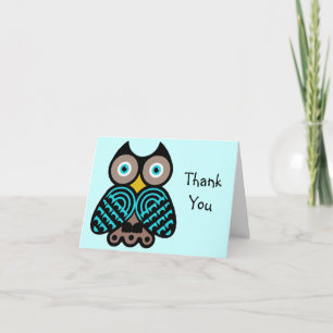 Big Owl Thank You Note Card