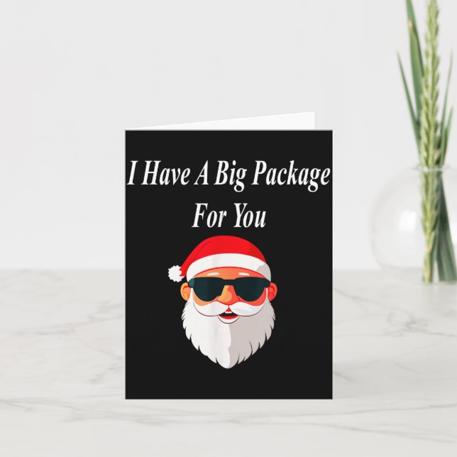 Big Package Christmas Funny Naughty Dirty Raunchy  Card (Front)