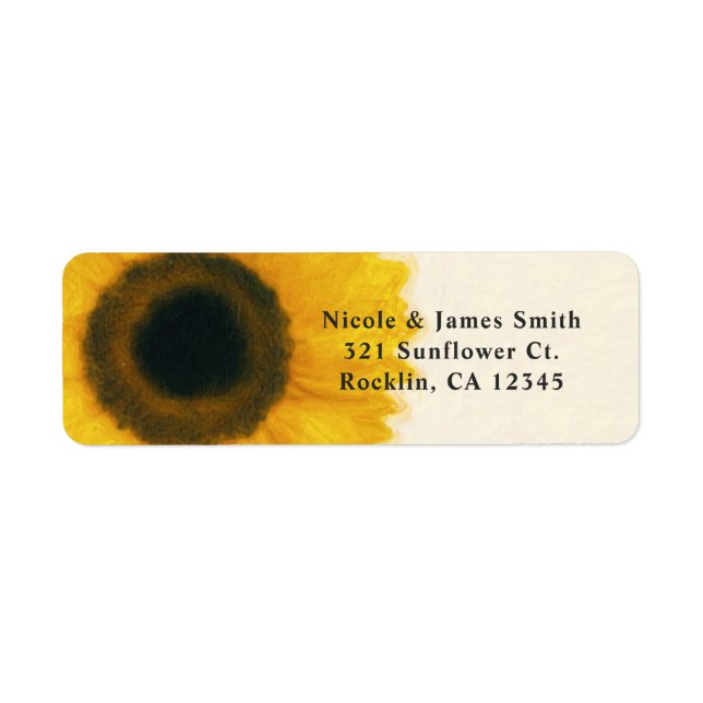 Big Painted Sunflower Rustic Country Invitation (Front)