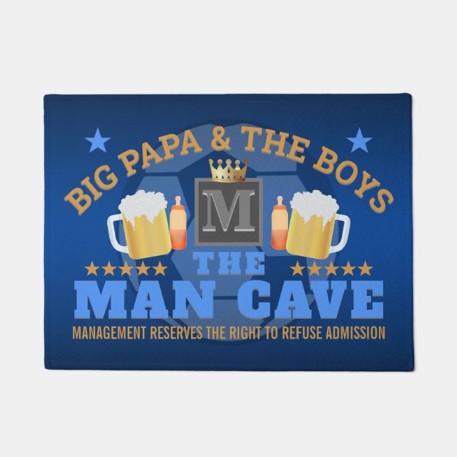 Big Papa & The Boys Man Cave Doormat (Front)