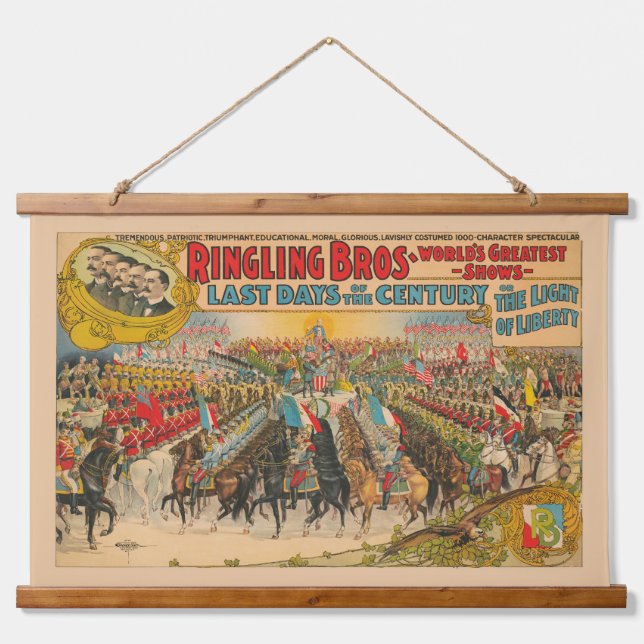 Big Parade With Men In Uniforms On Horseback Hanging Tapestry (Front)