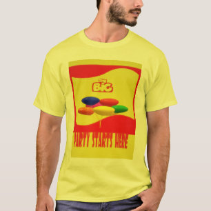 BIG PARY THEME RED AND YELLOW WITH BALOONS T-Shirt