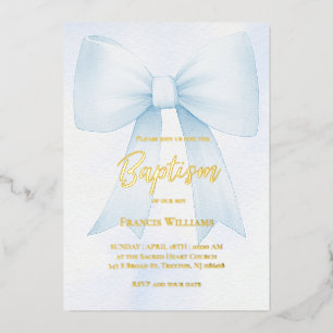big pastel blue bow   Baptism