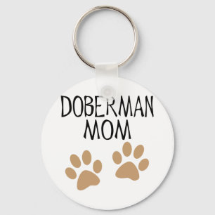 Big Paws Doberman Mom Key Ring