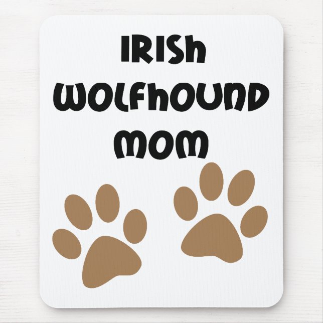 Big Paws Irish Wolfhound Mum Mouse Mat (Front)