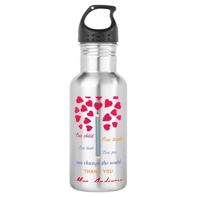 Big Pencil tree / Teacher Appreciation 710 Ml Water Bottle (Front)