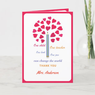 Big Pencil tree / Teacher Appreciation Thank You Card