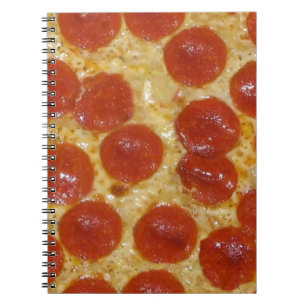 big pepperoni pizza notebook