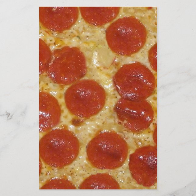 big pepperoni pizza stationery (Front)