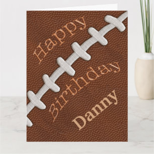 BIG Personalised Football Birthday Cards YOUR TEXT